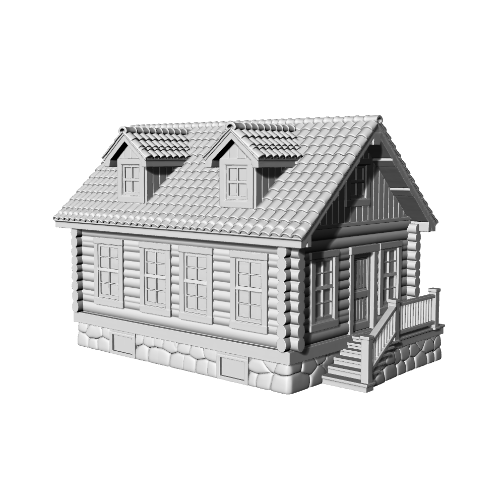MRY-SFW LYTB440F  Miniature Scene Building Model Colonial Revival American Country Villa