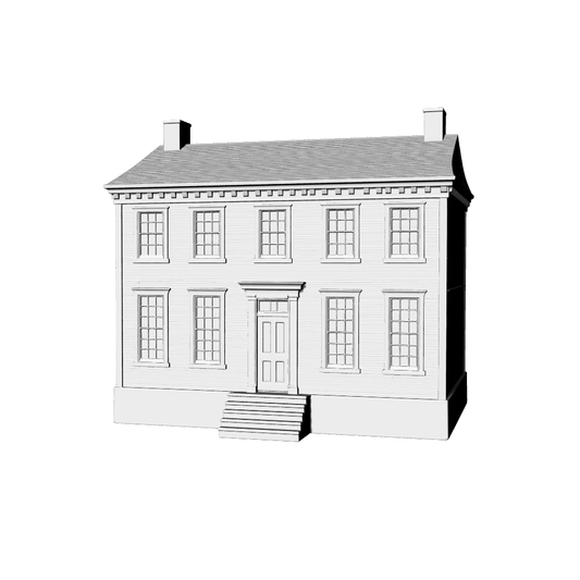 MRY-SFW LYTB441A  Miniature Scene Building Model Colonial Revival American City Villa