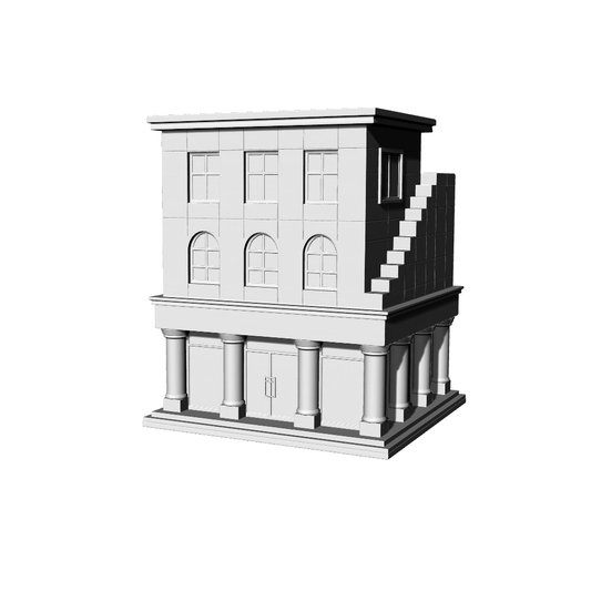 MRY-SFW LYTB444  Miniature Scene Building Model Colonial Era European Art Style Single Family Bank