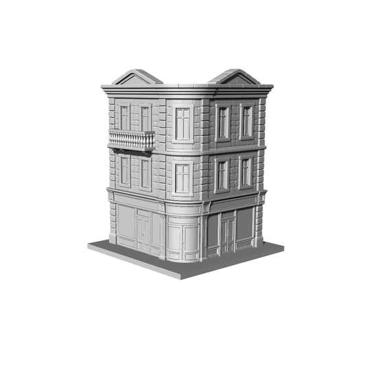 MRY-SFW LYTB446  Miniature Scene Building Model European Town Retro Style Commercial Bank Building Model