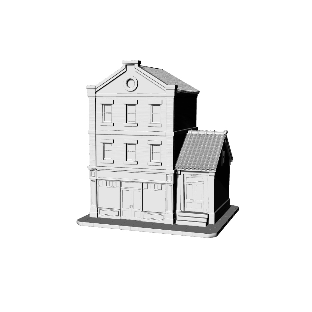 MRY-SFW LYTB448B  Miniature Scene Building Model Chinese Western Style City Retro Commercial Residential Building