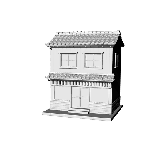 MRY-SFW LYTB450  Miniature Scene Building Model Japanese Edo Period Traditional Machiya Bank Building