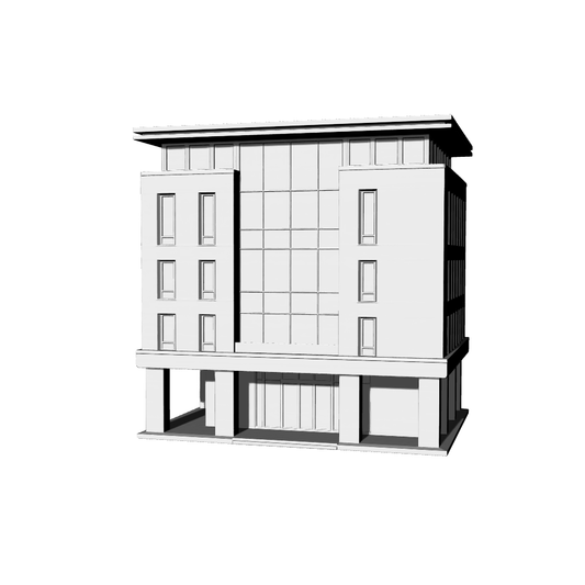 MRY-SFW LYTB453F  Miniature Scene Building Model Modern Minimalist Financial Building Model Bank Building Ornament