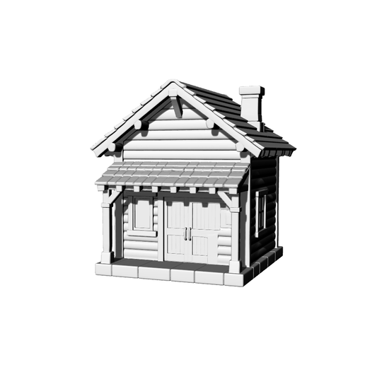 MRY-SFW LYTB454  Miniature Scene Building Model North American Pioneer Era Rural Log Cabin Single Story Building