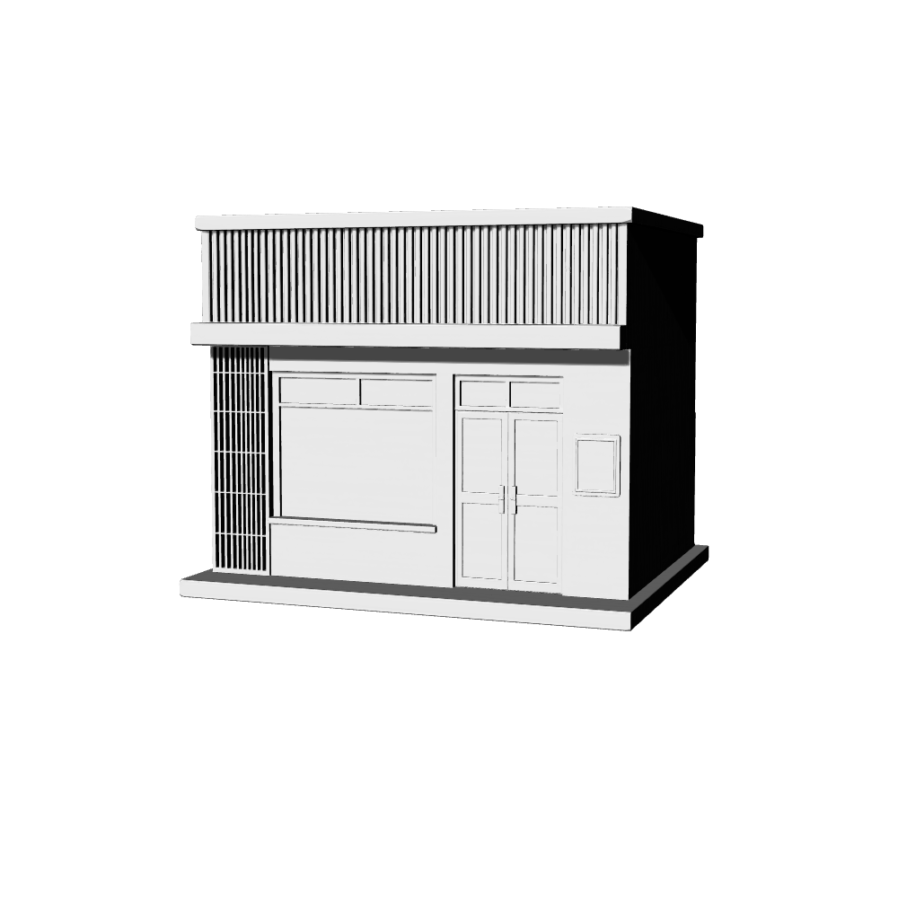 MRY-SFW LYTB455  Miniature Scene Building Model Japanese Minimalist Shop