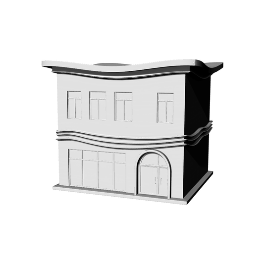 MRY-SFW LYTB459A  Miniature Scene Building Model Modern Urban Shop Streamline Modernist Style Street Shop