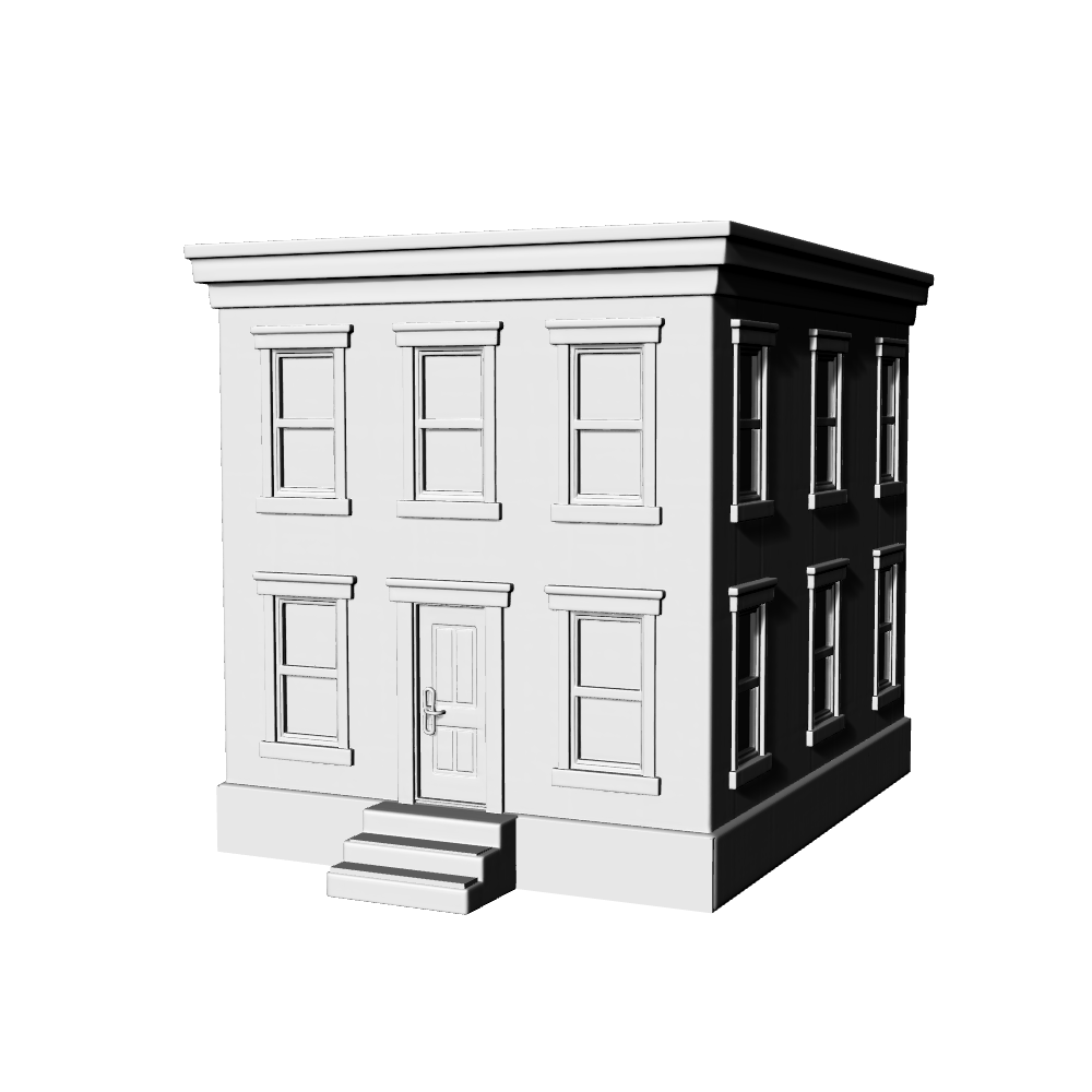 MRY-SFW LYTB462D  Miniature Scene Building Model American Two Story Single Family Cottage Rural Residence