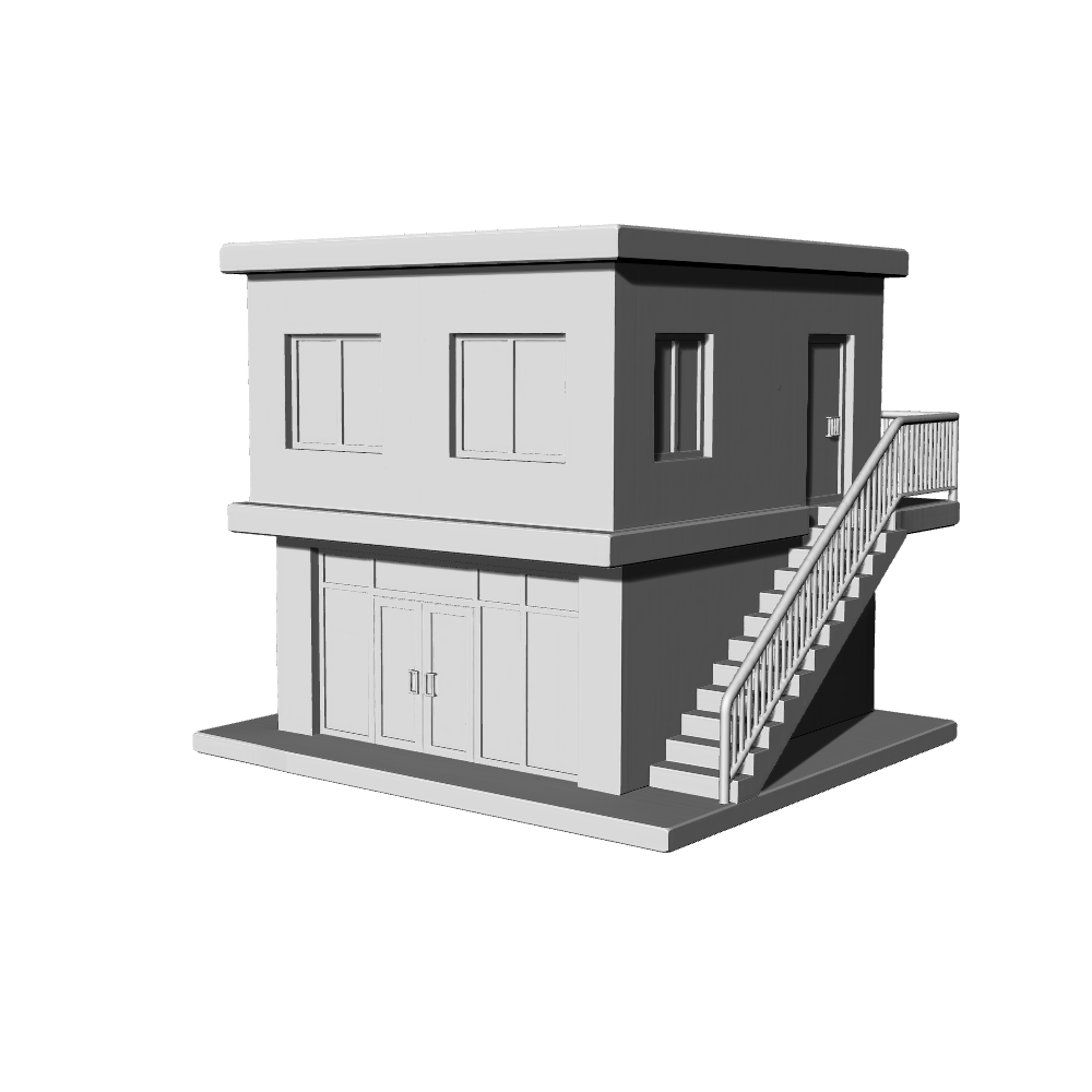 MRY-SFW LYTB463B  Miniature Scene Building Model Modern Chinese Simple Style Town Street Facing Building Bank Building