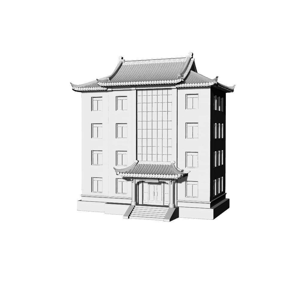 MRY-SFW LYTB467C  Miniature Scene Building Model Chinese Western Combined Style Single Family Financial Building Bank Building