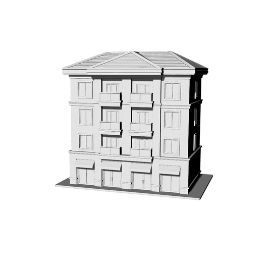 MRY-SFW LYTB468A  Miniature Scene Building Model Modern Neoclassicism Style Commercial Residential Integrated Multi Story Apartment Building