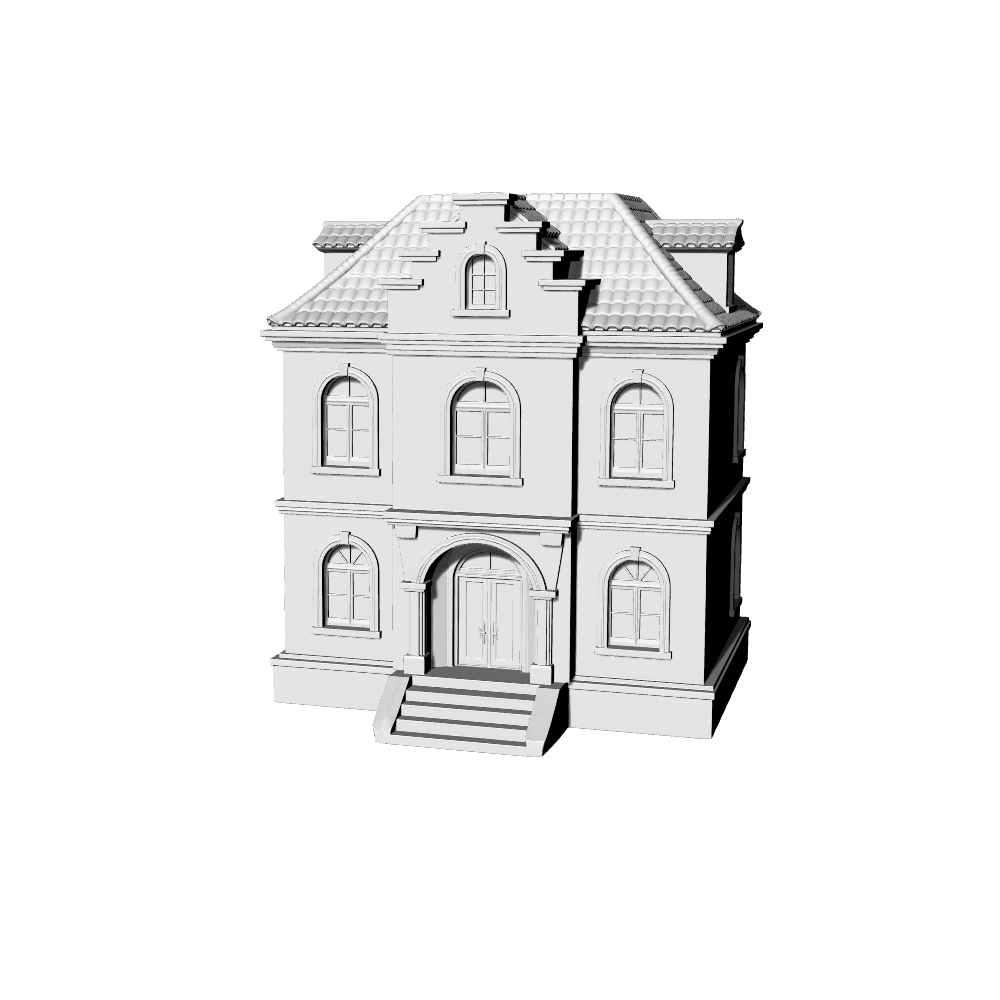 MRY-SFW LYTB469D  Miniature Scene Building Model European Classical Urban Architecture French Retro Single Building Model Ornament