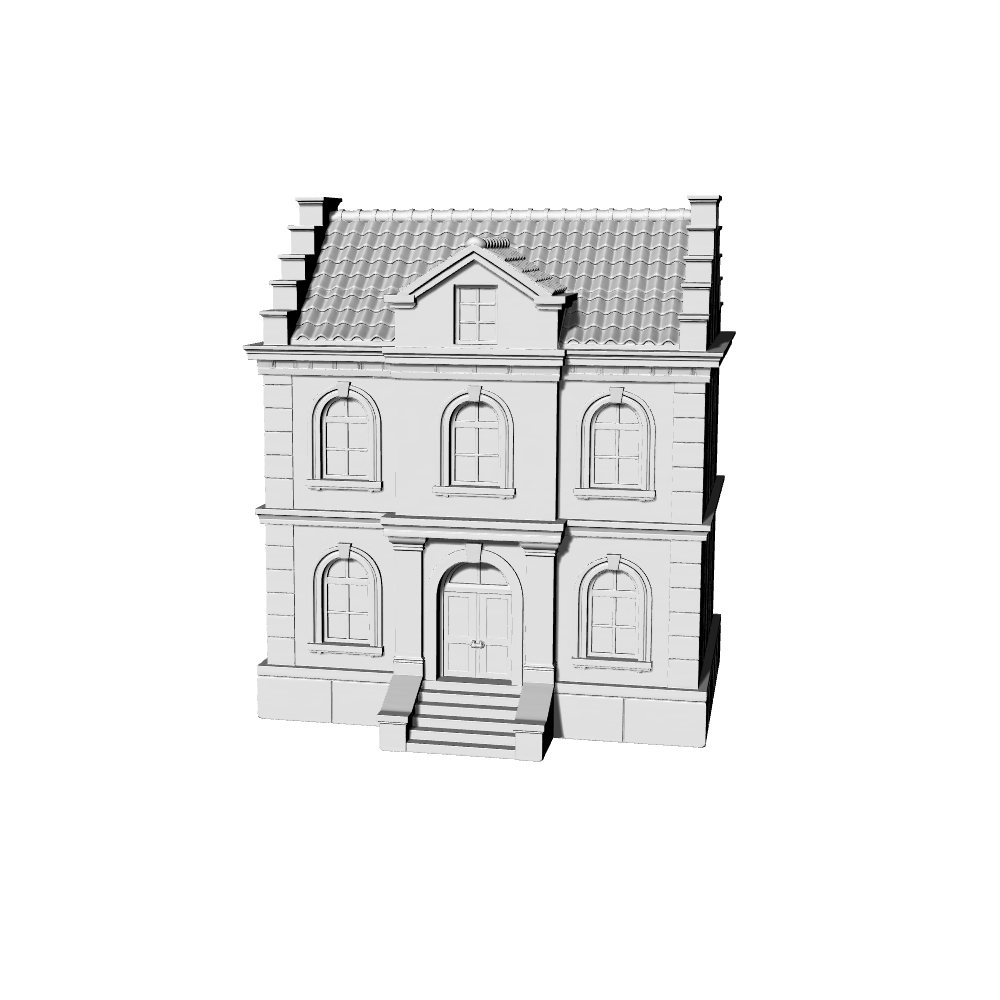 MRY-SFW LYTB469E  Miniature Scene Building Model European Classical Urban Architecture French Retro Single Building Model Ornament