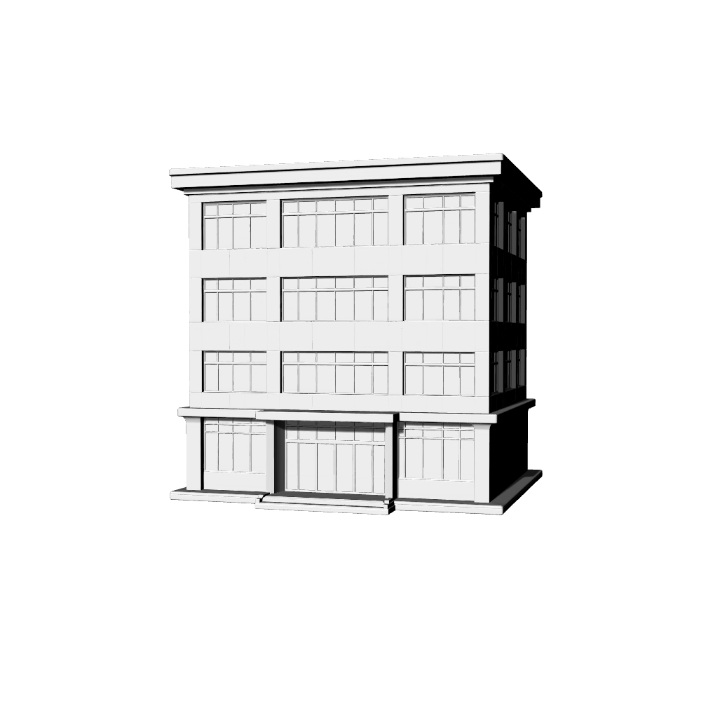 MRY-SFW LYTB471B  Miniature Scene Building Model Modern Simple Style Commercial Building Model Ornament