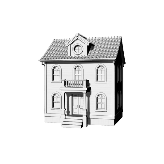 MRY-SFW LYTB476B  Miniature Scene Building Model European Gothic Revival Style Two Story Single Family Residential Building