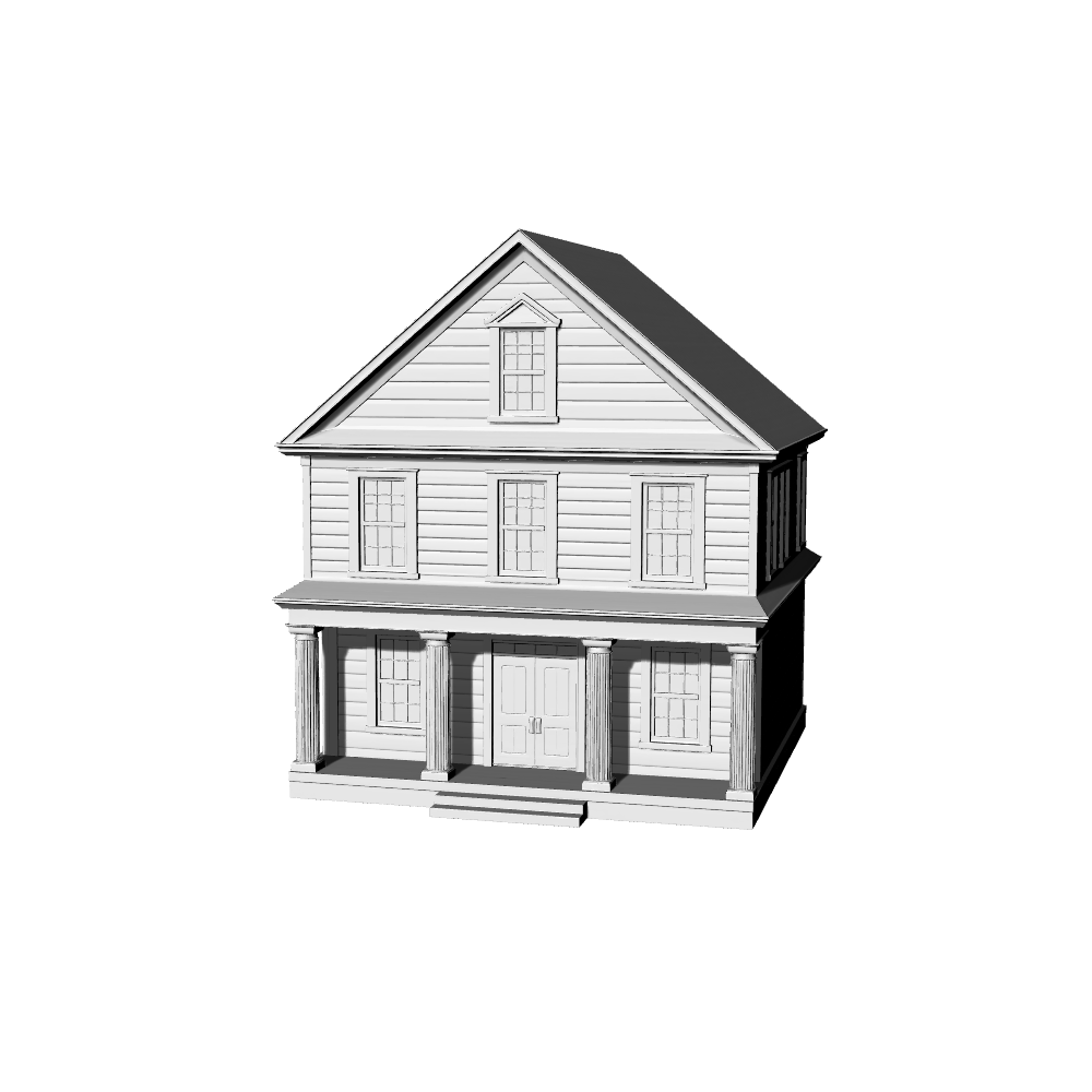 MRY-SFW LYTB483A  Miniature Scene Building Model American Colonial Revival Style Pastoral Villa Building