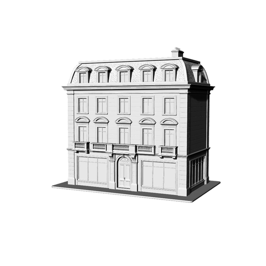 MRY-SFW LYTB488D  Miniature Scene Building Model French Classical Style Street Front Townhouse Building