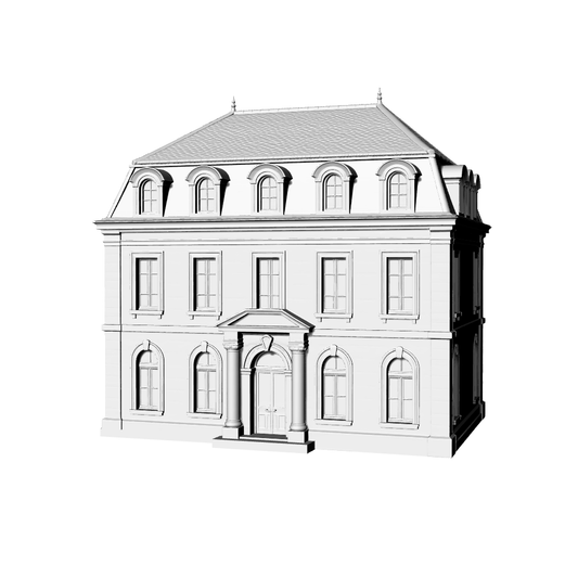 MRY-SFW LYTB488E  Miniature Scene Building Model French Classical Style Street Front Townhouse Building