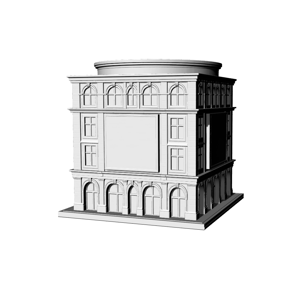MRY-SFW LYTB494A  Miniature Scene Building Model American Downtown Commercial Single Building Shop Building