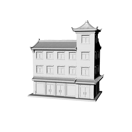 MRY-SFW LYTB495B  Miniature Scene Building Model New Chinese Style Street Front Commercial Residential Building Miniature Ancient City Chinese Commercial Street Sand Table Building
