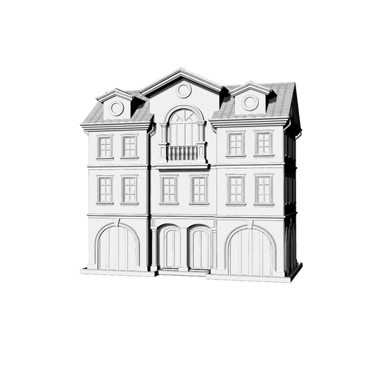MRY-SFW LYTB497C  Miniature Scene Building Model French Neoclassical Style Three Story Single Villa Building Ornament