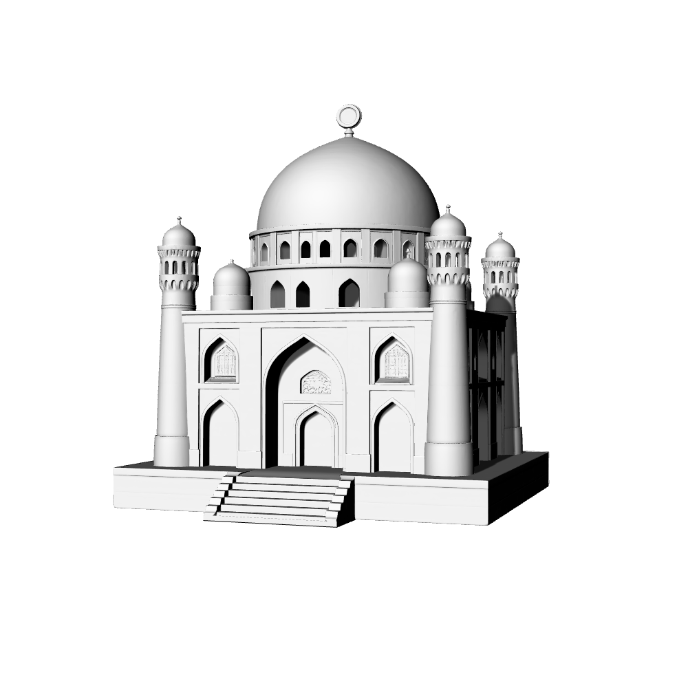 MRY-SFW LYTB501A  Miniature Scene Building Model Persian Islamic Architecture Mosque 3D Printing Model