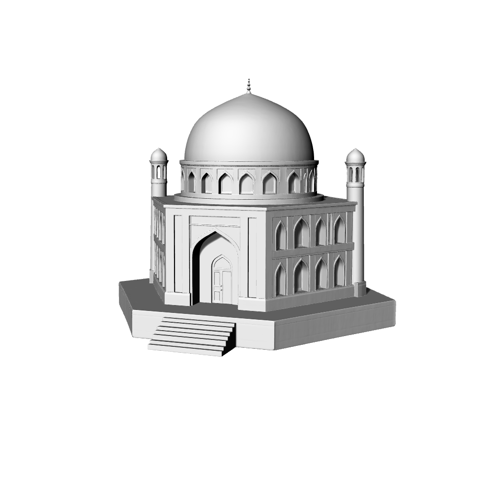 MRY-SFW LYTB501D  Miniature Scene Building Model Persian Islamic Architecture Mosque 3D Printing Model