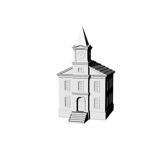 MRY-SFW LYTB505B  Miniature Scene Building Model European Neoclassical Clock Tower Building 3D Printing Model