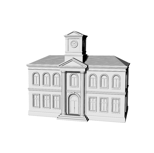 MRY-SFW LYTB505D  Miniature Scene Building Model European Neoclassical Clock Tower Building 3D Printing Model