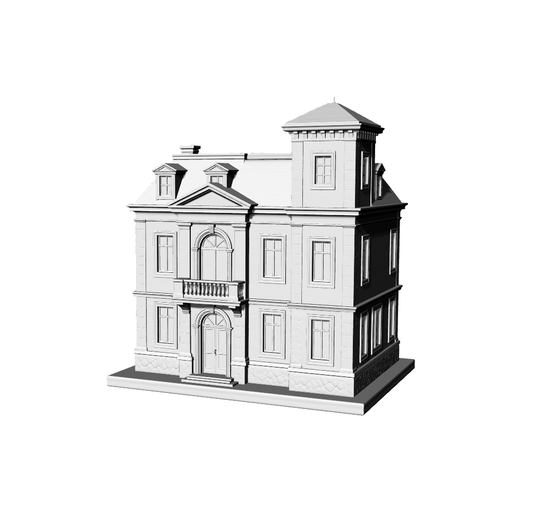 MRY-SFW LYTB506  Miniature Scene Building Model French Townhouse Classical Small Mansion Decor 3D Printing Model