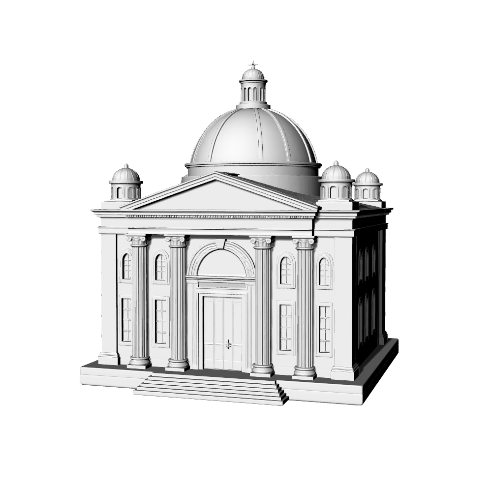 MRY-SFW LYTB515D  Miniature Scene Building Model Persian Islamic Architecture Mosque 3D Printing Model