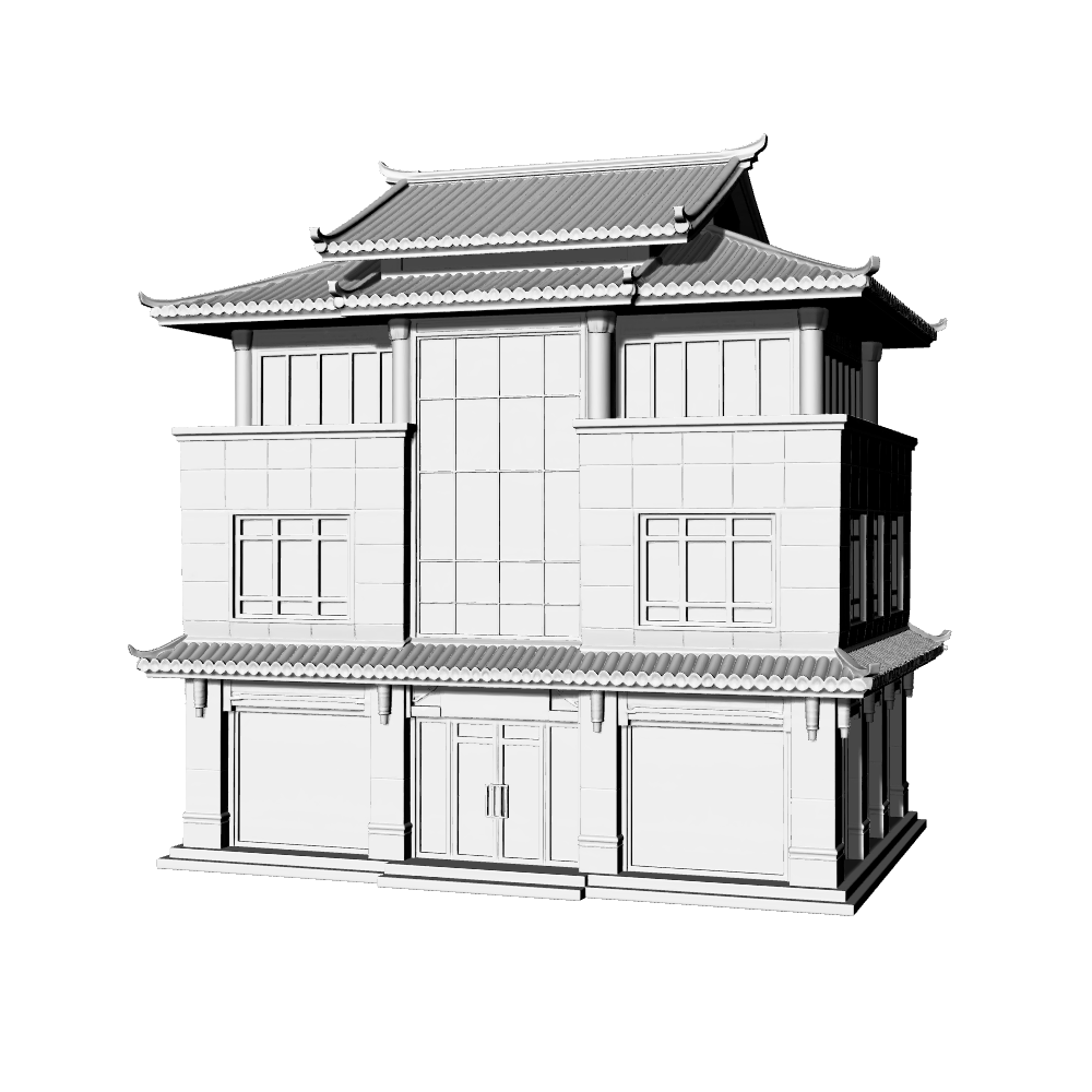 MRY-SFW LYTB532  Miniature Scene Building Model New Chinese Style Ancient Town Street Scene Building Ornament Cultural And Creative Building 3D Printed Model
