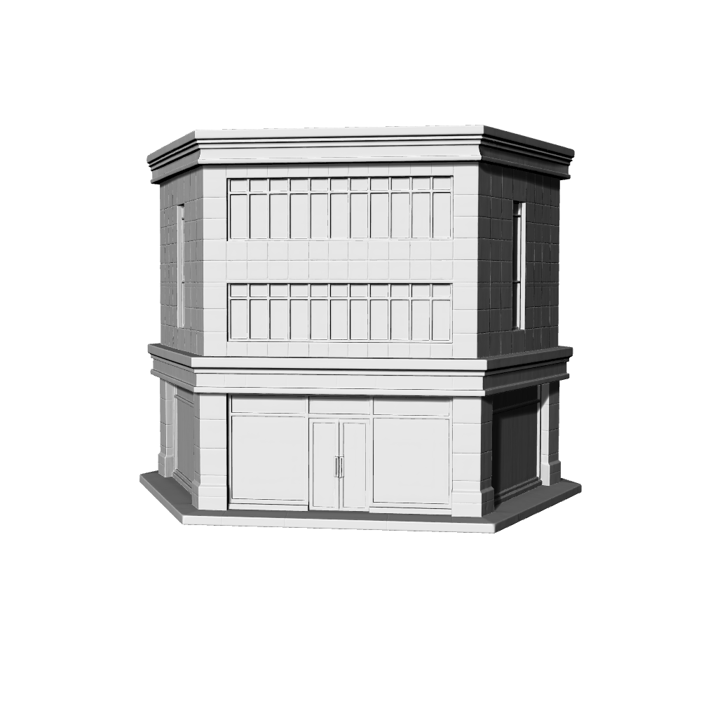 MRY-SFW LYTB533A  Miniature Scene Building Model Modern Minimalist Corner Commercial Shop Urban Store Ornament City Sand Table 3D Printed Model