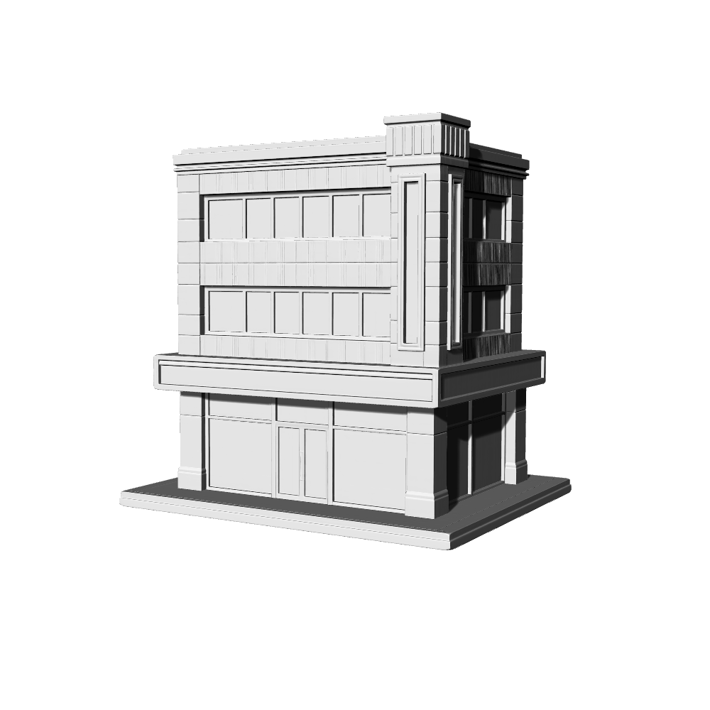 MRY-SFW LYTB533B  Miniature Scene Building Model Modern Minimalist Corner Commercial Shop Urban Store Ornament City Sand Table 3D Printed Model