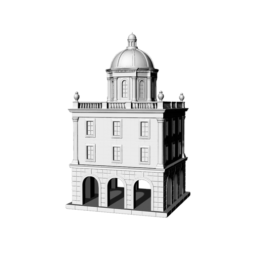 MRY-SFW LYTB538A  Miniature Scene Building Model Renaissance European Neoclassical Dome Public Building Sand Table Scene 3D Printed Model