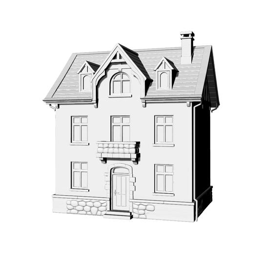 MRY-SFW LYTB540D  Miniature Scene Building Model British Country Townhouse Detached House Model Sand Table Scene Building 3D Printed Model