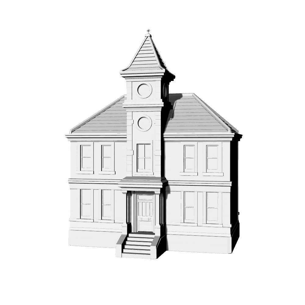MRY-SFW LYTB542  Miniature Scene Building Model Victorian Style Central Clock Tower Public Building 3D Printed Model
