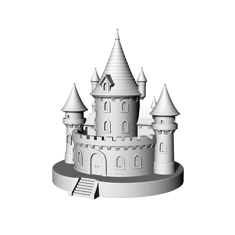 MRY-SFW LYTB544B  Miniature Scene Building Model Multi Story Tower Castle Fairy Tale Castle Desktop Decoration Ornament 3D Printing Model