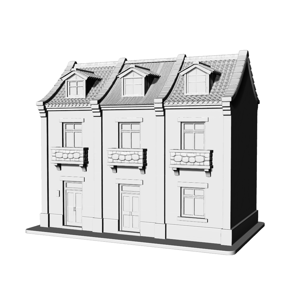 MRY-SFW LYTB545B  Miniature Scene Building Model Old Shanghai Building Miniature Ornament Republic Of China Shikumen Style Row Villa 3D Printing Model