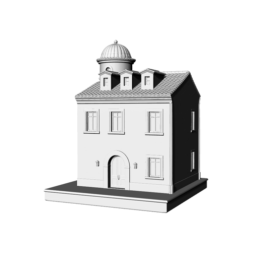 MRY-SFW LYTB547A  Miniature Scene Building Model European Mediterranean Style Domed Cottage Retro Town Building Miniature Ornament 3D Printing Model
