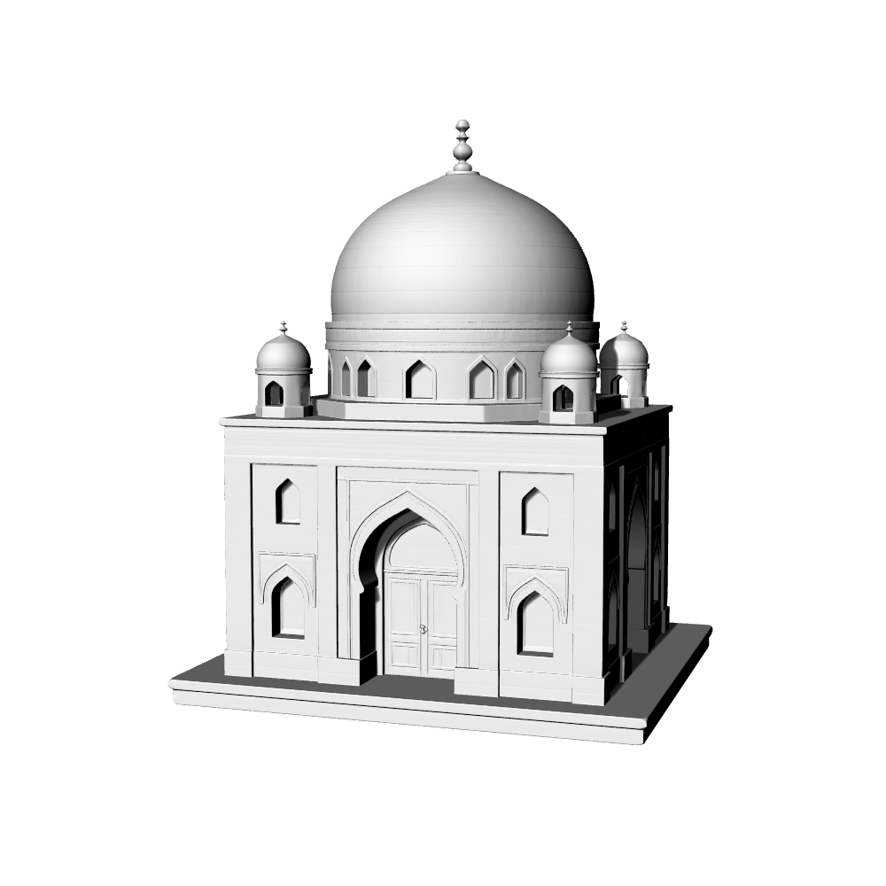MRY-SFW LYTB554A  Miniature Scene Building Model Indian Islamic Style Building Desktop Decoration Ornament 3D Printing Model