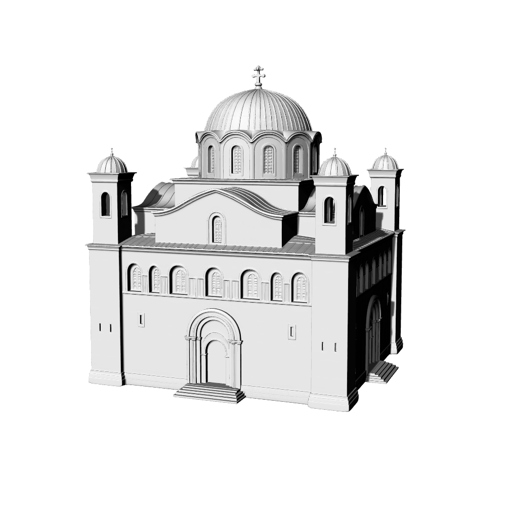 MRY-SFW LYTB554C  Miniature Scene Building Model Indian Islamic Style Building Desktop Decoration Ornament 3D Printing Model