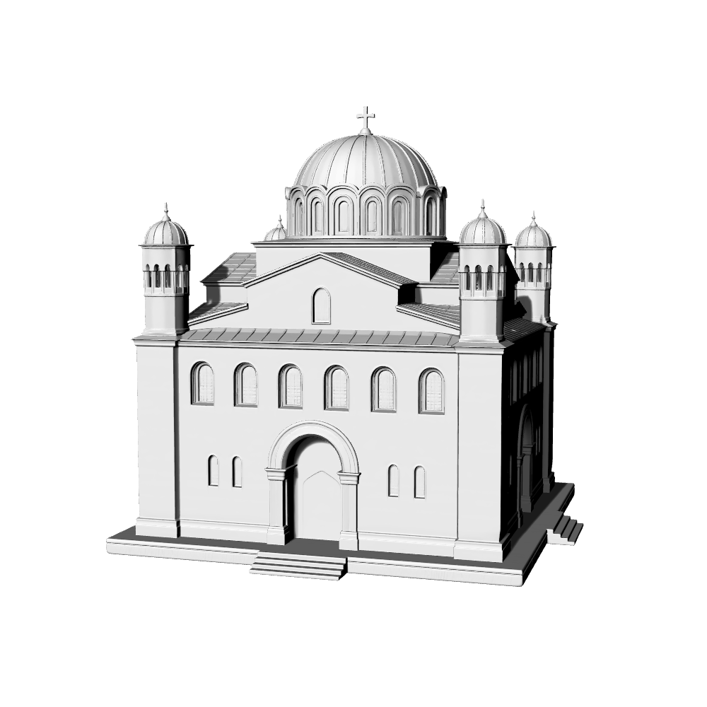 MRY-SFW LYTB554D  Miniature Scene Building Model Indian Islamic Style Building Desktop Decoration Ornament 3D Printing Model