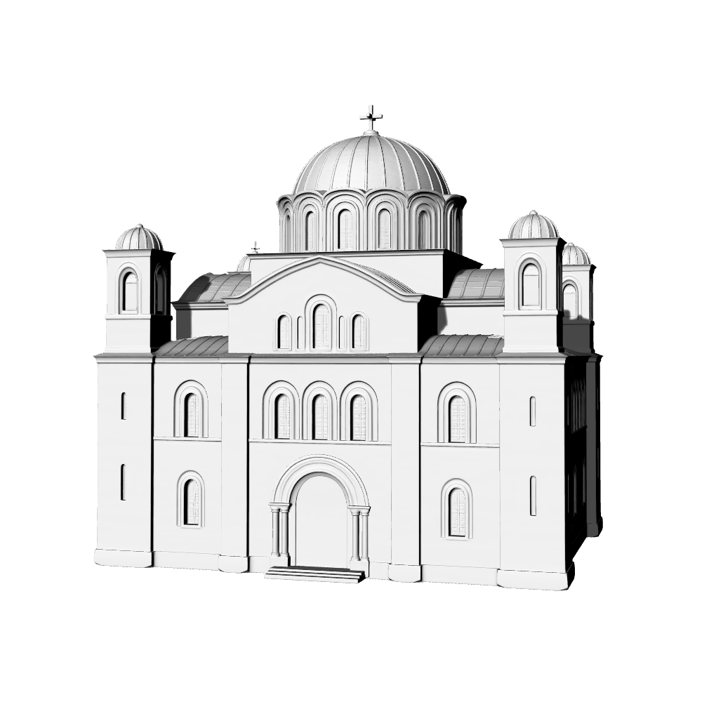 MRY-SFW LYTB554E  Miniature Scene Building Model Indian Islamic Style Building Desktop Decoration Ornament 3D Printing Model