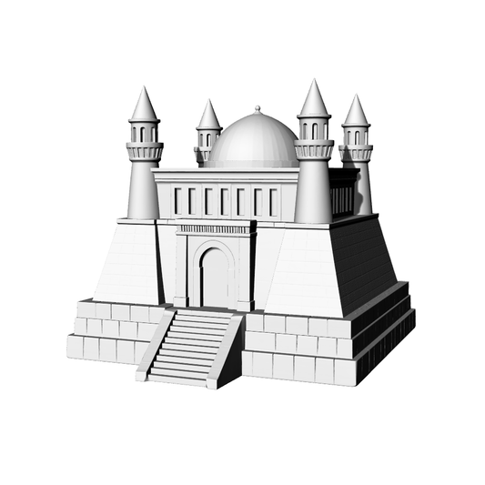 MRY-SFW LYTB555B  Miniature Scene Building Model Fantasy Style Dome Spire Religious Architecture Sand Table Scene Ornament 3D Printing Model