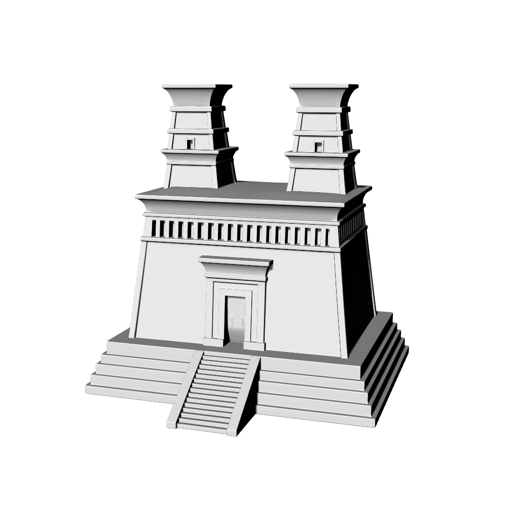 MRY-SFW LYTB556C  Miniature Scene Building Model Fantasy Style Twin Tower Religious Architecture Sand Table Scene Ornament 3D Printing Model
