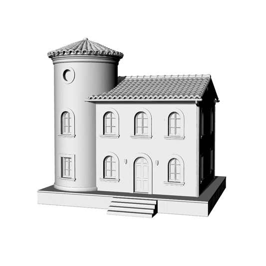 MRY-SFW LYTB560B  Miniature Scene Building Model Mediterranean Style Southern European Countryside Style Small Villa 3D Printed Building Model