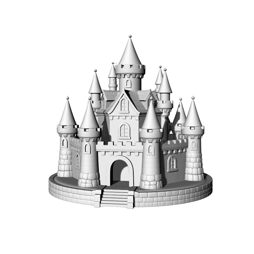 MRY-SFW LYTB561A  Miniature Scene Building Model European Dream Princess Castle Fairy Tale Castle Sand Table Scene Model 3D Printed Model