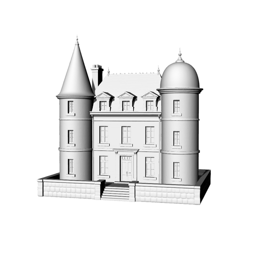 MRY-SFW LYTB562B  Miniature Scene Building Model French Classical Manor Castle Sand Table Scene Ornament 3D Printed Building Model