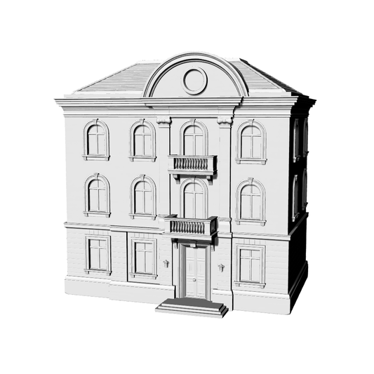 MRY-SFW LYTB571A  Miniature Scene Building Model European Neoclassical Mansion Baroque Gable Building Miniature Ornament 3D Printed Model