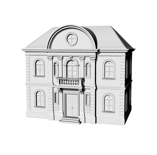MRY-SFW LYTB571B  Miniature Scene Building Model European Neoclassical Mansion Baroque Gable Building Miniature Ornament 3D Printed Model